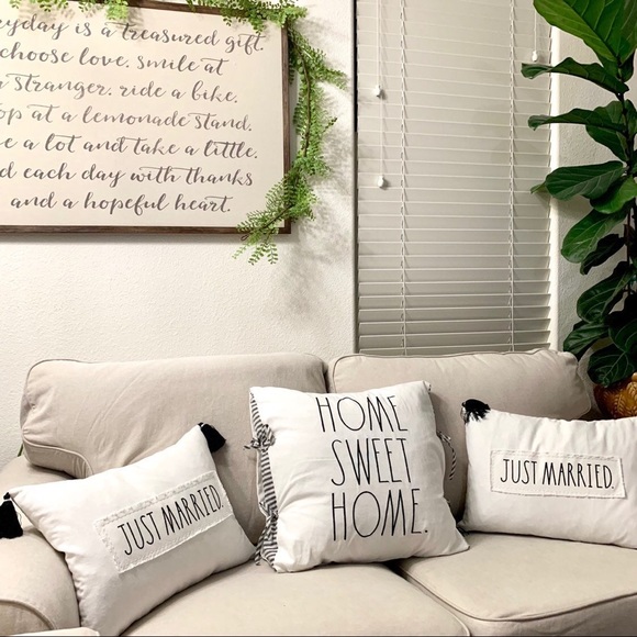 2X🏆HP!🏆! LAST ONE! Rae Dunn Marriage Pillow - Picture 4 of 5